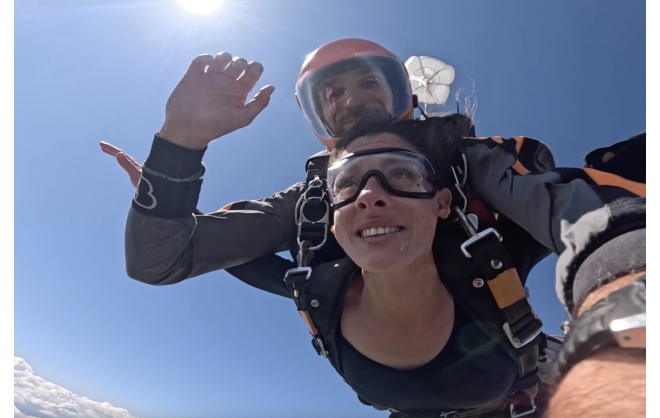 saut en tandem sur la Côte d'Azur.